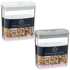 B&M Cereal Vacuum Storage Container - White -Home Style Shop 389148 389149 cereal vacuum storage group