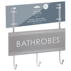 B&M Over The Door Bathroom Plaque - Bathrobes