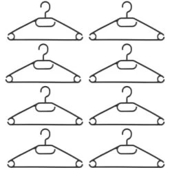 B&M Swivel Hook Hangers 8pk - Black -Home Style Shop 389262 home organisation 8pk swivel hook hangers black 2