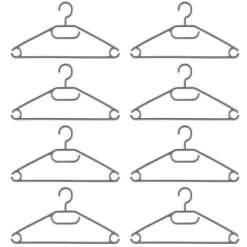 B&M Swivel Hook Hangers 8pk - Grey 5 B&M Swivel Hook Hangers 8pk - Grey -Home Style Shop 389265 home organisation 8pk swivel hook hangers grey 2