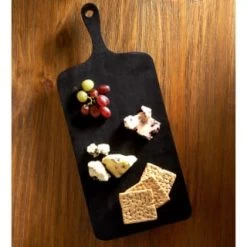 B&M Urban Paradise Black Pine Wood Serve Board -Home Style Shop 390146 black pine wood serve board with serving handle 5