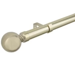B&M Shiny Gold Orb Curtain Pole 120 - 220cm