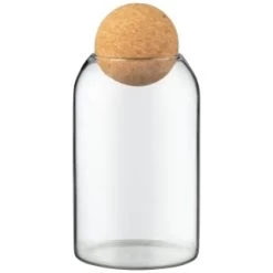 B&M Glass Jar With Cork Lid