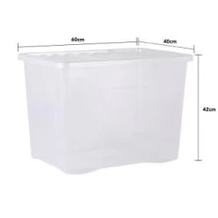 B&M Extra Large Storage Box With Lid -Home Style Shop 391380 clear 80l storgae box and lid 3
