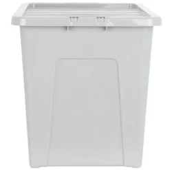 B&M Storage Box With Lid 80L - Grey -Home Style Shop 391381 grey 80l storage box and lid 2