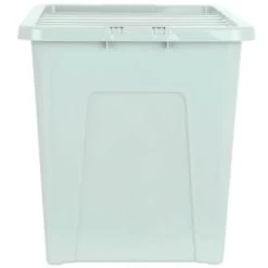 B&M Storage Box With Lid 80L - Sage 8 B&M Storage Box With Lid 80L - Sage -Home Style Shop 391384 sage 80l storage box and lid 2