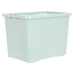 B&M Storage Box With Lid 80L - Sage