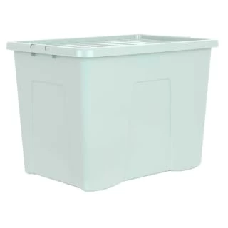 B&M Storage Box With Lid 80L - Sage 1 B&M Storage Box With Lid 80L - Sage