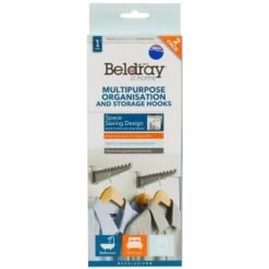 Beldray Multi-Purpose Organisation Hooks 2pk -Home Style Shop 392146 beldray 2 pack multipurpose organisation and storage hooks 5