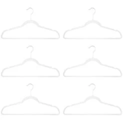 B&M Adult Clear Plastic Hanger 6pk -Home Style Shop 392151 6pk clear plastic hangers 2