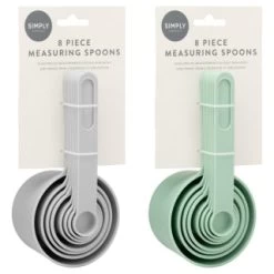 Measuring Spoons 8pk - Mint -Home Style Shop 394506 8 piece measuring spoons group