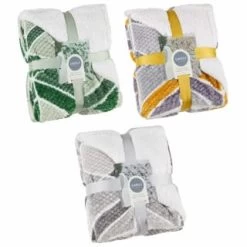 B&M Simply Geo Waffle Throw - Grey -Home Style Shop 394916 394917 394920 simply geo waffle throw group 1