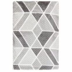 B&M Simply Geo Waffle Throw - Grey -Home Style Shop 394917 simply geo waffle throw grey 2