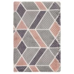 Simply Geo Blush Waffle Throw -Home Style Shop 394918 simply geo blush waffle throw 3