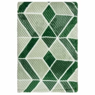B&M Simply Geo Waffle Throw - Green 2 B&M Simply Geo Waffle Throw - Green - Image 2