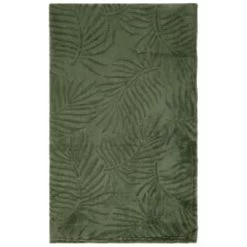 Large Leaf Embossed Green Throw -Home Style Shop 394947 large leaf embossed green throw 2