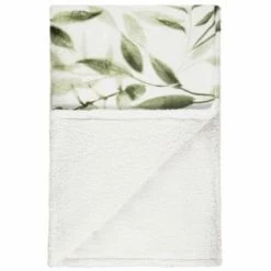 Winston Green Leaf Sherpa Throw -Home Style Shop 394948 winston leaf sherpa throw green 2