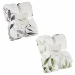 Winston Green Leaf Sherpa Throw -Home Style Shop 394976 394948 winston leaf sherpa throw group