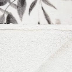 Winston Mono Leaf Sherpa Throw -Home Style Shop 394976 winston leaf sherpa throw mono 4