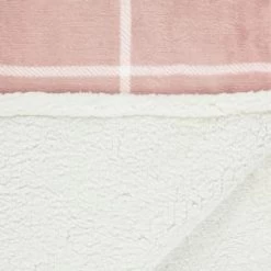Winston Blush Sherpa Check Throw -Home Style Shop 394980 winston check throw blush 2