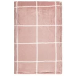Winston Blush Sherpa Check Throw -Home Style Shop 394980 winston check throw blush 3