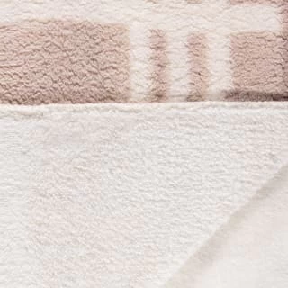 B&M Check Sherpa Throw - Natural 4 B&M Check Sherpa Throw - Natural - Image 4