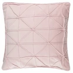 Geo Velvet Cushion - Blush