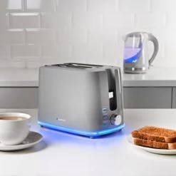 Blaupunkt 2 Slice Illuminating Toaster - Grey -Home Style Shop 395756 blaupunkt 2 slice illuminating toaster grey 3