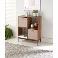 Lokken Velvet Storage Cubes 2pk - Mushroom -Home Style Shop 395837 2pk velvet lokken storage cubes mushroom 2