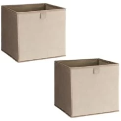 Lokken Velvet Storage Cubes 2pk - Mushroom -Home Style Shop 395837 2pk velvet lokken storage cubes mushroom 3