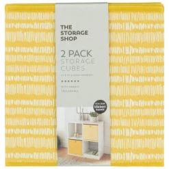 Lokken Mark Making Storage Cubes 2pk - Ochre -Home Style Shop 395847 2pk lokken ochre storage cubes mark making 2