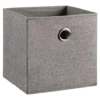 Lokken Linen Storage Cubes 2pk - Grey 1 Lokken Linen Storage Cubes 2pk - Grey