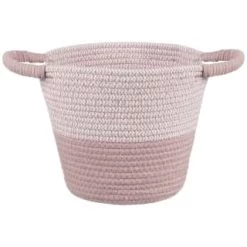 B&M Two Tone Rope Basket - Pink