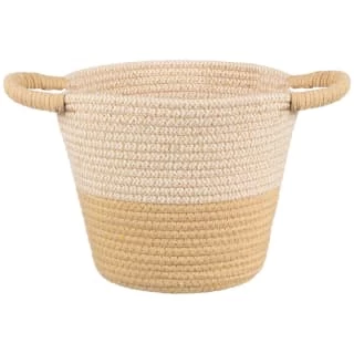 B&M Two Tone Rope Basket - Natural 1 B&M Two Tone Rope Basket - Natural