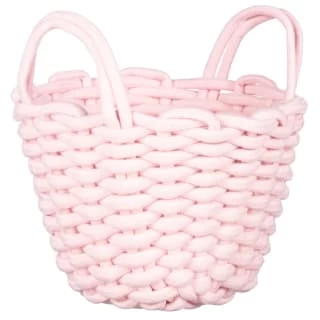 B&M Thick Rope Basket - Pink 1 B&M Thick Rope Basket - Pink