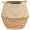 B&M Rope & Wicker Belly Basket - Neutral