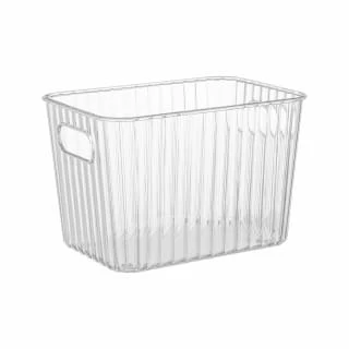 Ribbed Clear Storage Tub - Medium 1 Ribbed Clear Storage Tub - Medium