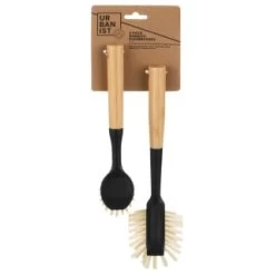 B&M Bamboo Dish Brushes 2pk -Home Style Shop 397041 2pk bamboo dishbrushes